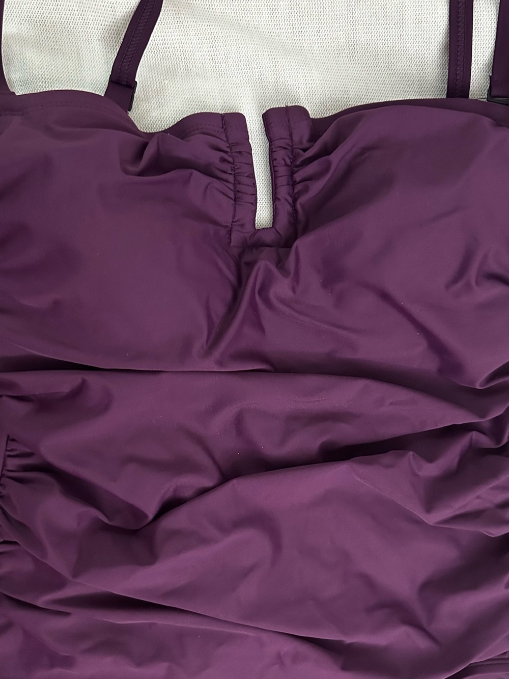 DKNY Plum u neckline detail One-Piece Swimsuit ,tummy control , bust support - Picture 8 of 10